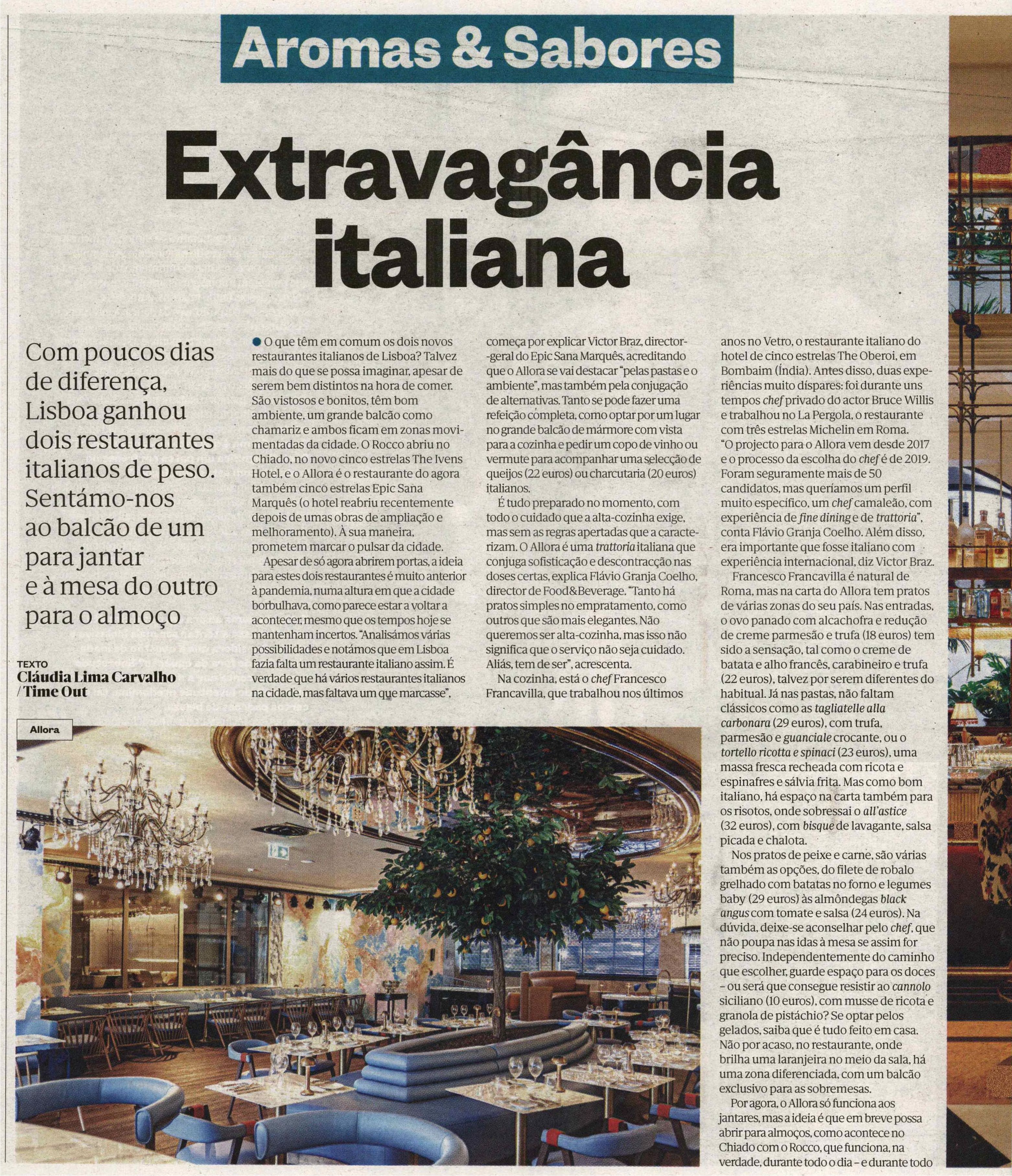 Allora Restaurante Italiano SANA Hotels